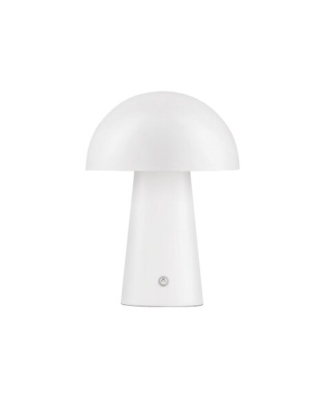 LED Tischlampe Weiß 22 cm Akku Touch Dimmer kabellos Modern