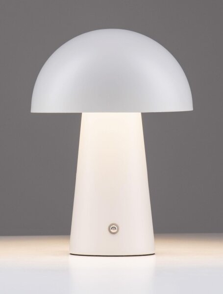 LED Tischlampe Weiß 22 cm Akku Touch Dimmer kabellos Modern