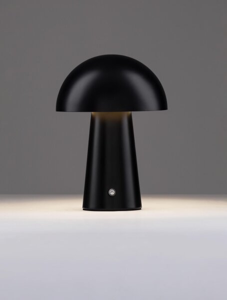 LED Tischleuchte Schwarz 22 cm Akku Touch Dimmer kabellos