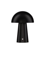 LED Tischleuchte Schwarz 22 cm Akku Touch Dimmer kabellos