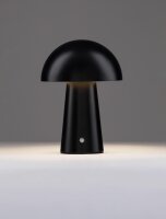 LED Tischleuchte Schwarz 22 cm Akku Touch Dimmer kabellos