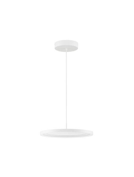 LED Pendelleuchte Ring Ø 40 cm Weiß dimmbar höhenverstellbar