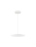 LED Pendelleuchte Ring &Oslash; 40 cm Wei&szlig; dimmbar h&ouml;henverstellbar