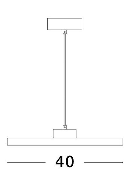 LED Hängelampe Schwarz Ø 40 cm dimmbar Ring warmweiß Modern