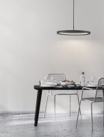 LED Hängelampe Schwarz Ø 40 cm dimmbar Ring...