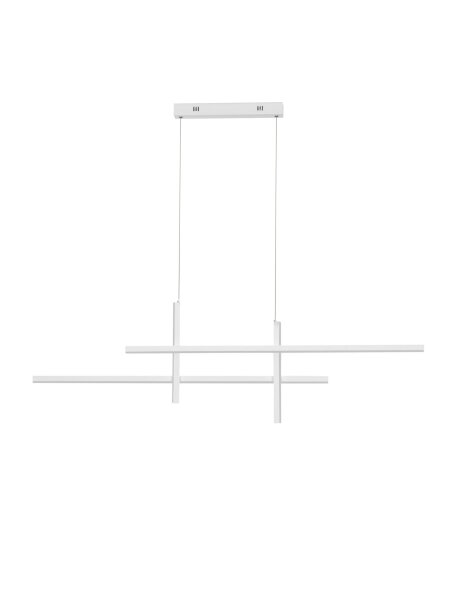 LED Hängelampe Weiß 120 cm lang dimmbar 4 flammig warmweiß