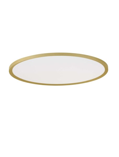 LED Deckenlampe flach Ø 60 cm in Gold dimmbar Farbwechsel
