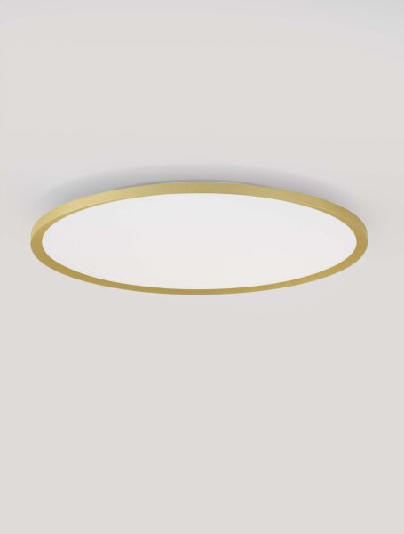 LED Deckenlampe flach Ø 60 cm in Gold dimmbar Farbwechsel