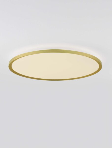 LED Deckenlampe flach Ø 60 cm in Gold dimmbar Farbwechsel
