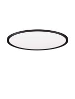 LED Deckenleuchte Schwarz &Oslash; 60 cm dimmbar flach CCT 4661 lm
