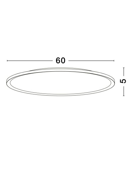 LED Deckenlampe Weiß Ø 60 cm dimmbar flach CCT DELANO