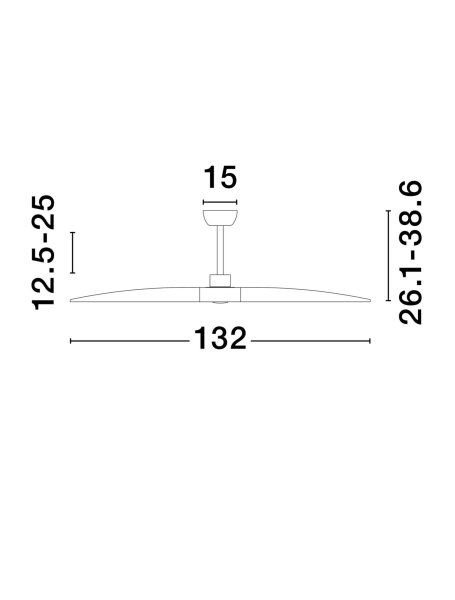 Deckenventilator Fernbedienung Ø 132 cm Schwarz Natur Holz