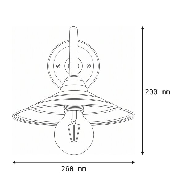 Petite lampe murale en laiton Classique Lampe antique
