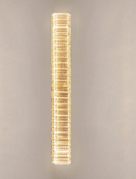 LED Wandleuchte Kristall in Gold 60 cm hoch neutralweiß