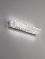 LED Wandleuchte in Chrom Kristall 60 cm hoch 1428 lm