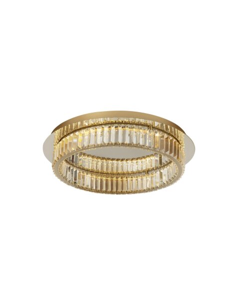 LED Deckenlampe rund Ø 50 cm dimmbar Kristall in Gold