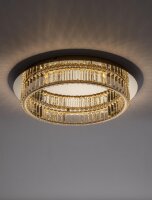LED Deckenlampe rund Ø 50 cm dimmbar Kristall in Gold