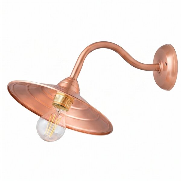 Wandleuchte ANGELOS Kupfer Echt-Messing edel E27