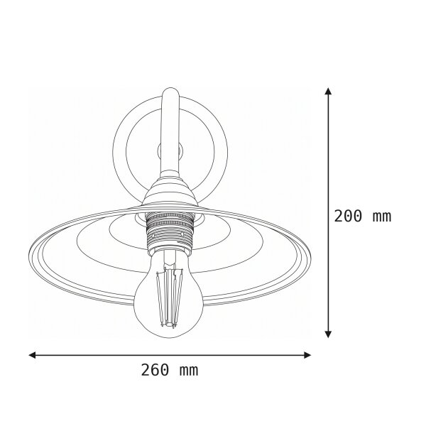 Wandleuchte ANGELOS Kupfer Echt-Messing edel E27