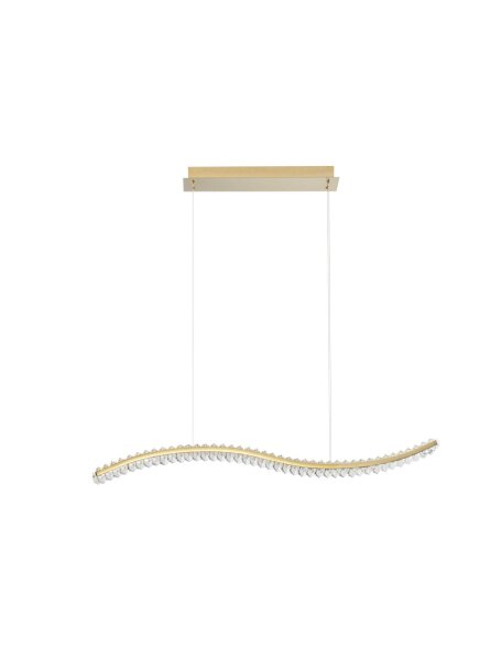 LED Pendelleuchte 1 m lang in Gold dimmbar höhenverstellbar