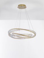 LED Kronleuchter rund Ø 80 cm in Gold dimmbar 6351 lm