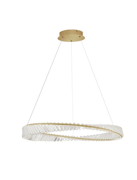 LED Hängelampe Ø 80 cm in Gold dimmbar höhenverstellbar