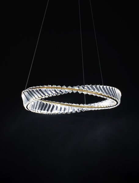 LED Kronleuchter Ø 60 cm in Gold dimmbar höhenverstellbar
