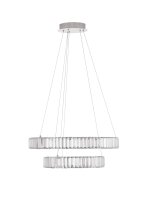 LED H&auml;ngeleuchte rund &Oslash; 60 cm in Chrom...