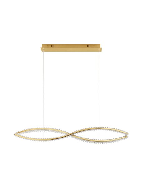 LED Hängelampe 120 cm lang in Gold dimmbar höhenverstellbar