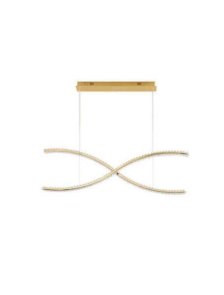 LED Hängelampe 120 cm lang in Gold dimmbar höhenverstellbar