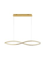 LED H&auml;ngelampe 120 cm lang in Gold dimmbar...
