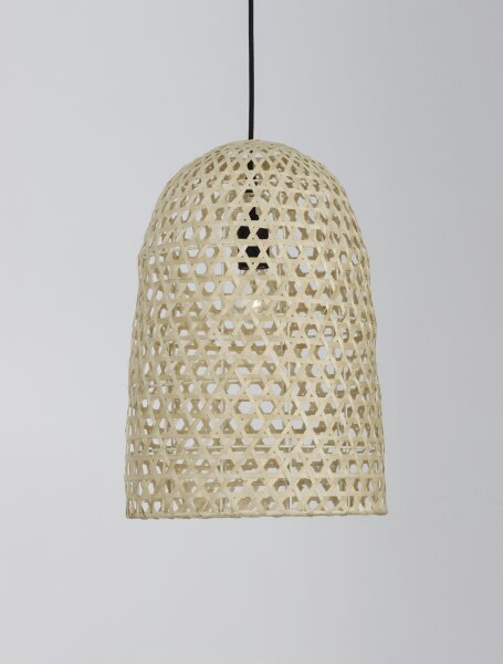 Hängeleuchte Schwarz Beige 30 cm breit E27 höhenverstellbar