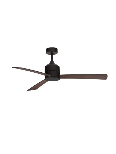 Deckenventilator Schwarz Braun Ø 137 cm Holz Fernbedienung