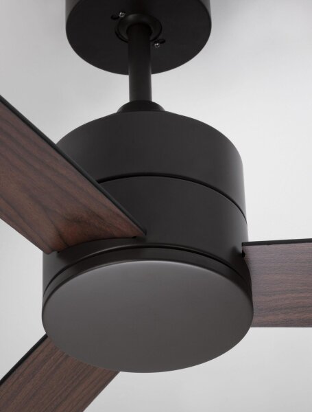 Deckenventilator Schwarz Braun Ø 137 cm Holz Fernbedienung