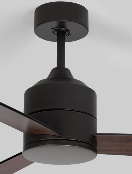 Deckenventilator Schwarz Braun Ø 137 cm Holz Fernbedienung