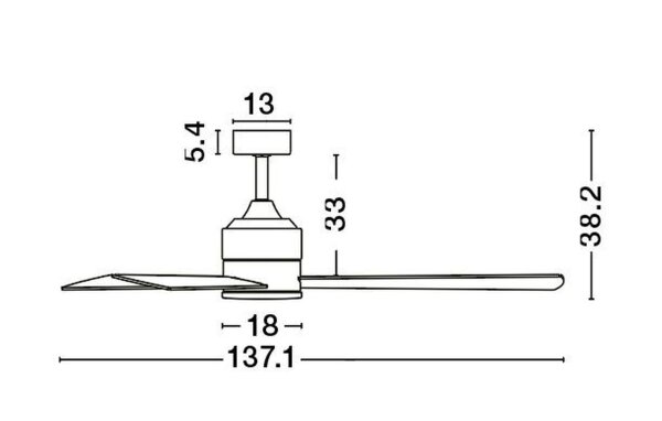 Deckenventilator Schwarz Braun Ø 137 cm Holz Fernbedienung