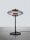 LED Tischlampe 40 cm Schwarz Grau dimmbar Rauchglas warmweiß