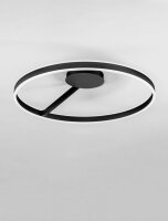 LED Deckenleuchte Schwarz Ø 80 cm dimmbar rund...