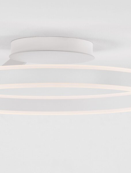 LED Deckenlampe Weiß Ø 60 cm dimmbar rund CCT ENNIS Up Down