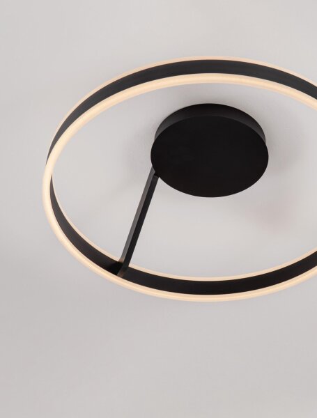 Runde LED Deckenleuchte Schwarz Ø 60 cm dimmbar Up Down