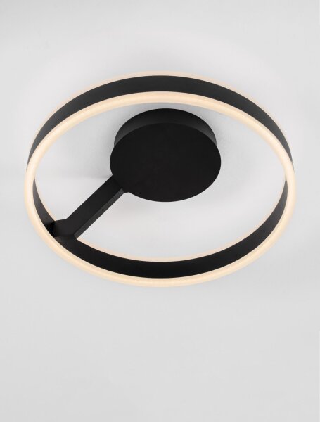 LED Deckenleuchte dimmbar Schwarz Ø 40 cm rund CCT ENNIS
