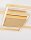 LED Deckenleuchte in Blattgold 46 cm breit flach 2 flammig