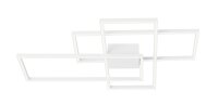LED Deckenleuchte Wei&szlig; 90 x 67 cm dimmbar flach 3 flammig