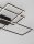 LED Deckenlampe 90 x 67 cm Schwarz dimmbar flach 3 flammig