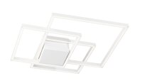 LED Deckenlampe 56 cm breit Weiß flach 3 flammig...
