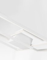 LED Deckenlampe 56 cm breit Weiß flach 3 flammig...