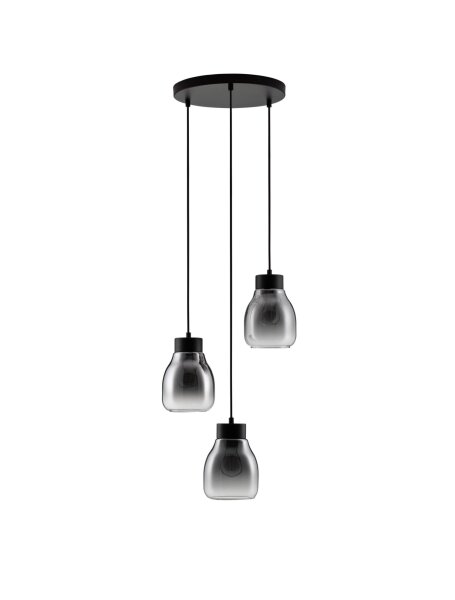 Hängeleuchte Schwarz Grau 42 cm breit E27 höhenverstellbar