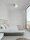 Deckenlampe E27 35 cm lang Weiß Grau Metall Stoffschirm