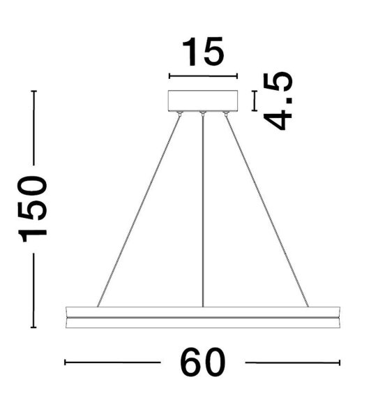 LED Pendelleuchte in Schwarz Gold Ø 60 cm dimmbar Metall