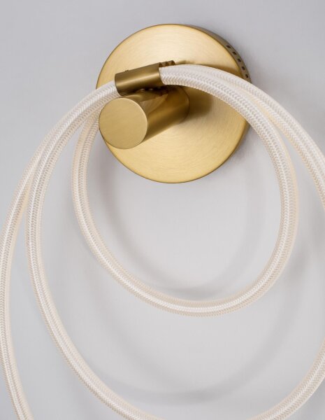 LED Wandlampe 50 cm hoch in Gold Metall warmweiß FOSTER